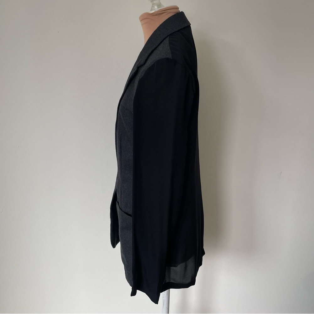 Theory Shatrice Color Block Mixed Media Wool Silk… - image 2